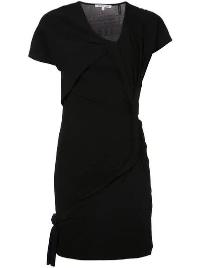 Shop Helmut Lang Twist Detail Dress In Black