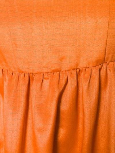 Shop Batsheva Praire Ruffle Midi Dress In Orange