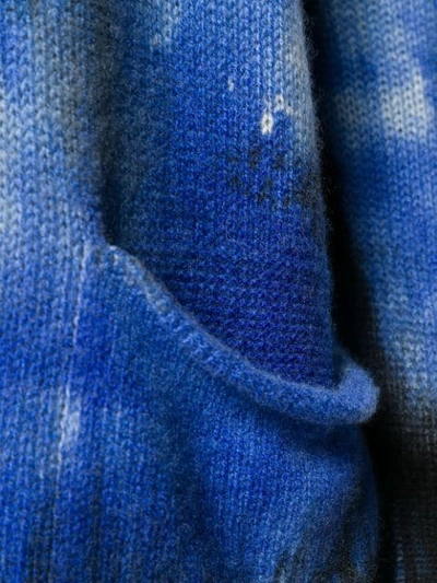 Shop Avant Toi Tie-dye Effect Cardigan In Blue