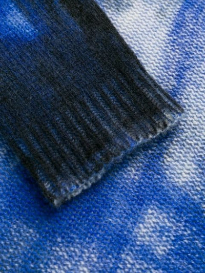 Shop Avant Toi Tie-dye Effect Cardigan In Blue