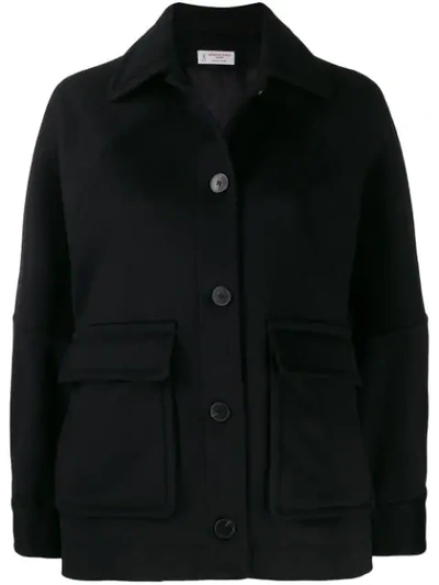 Shop Alberto Biani Oversized Dolman Jacket In Black