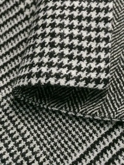 Shop Ermanno Scervino Checked Pattern Cape Coat In Black