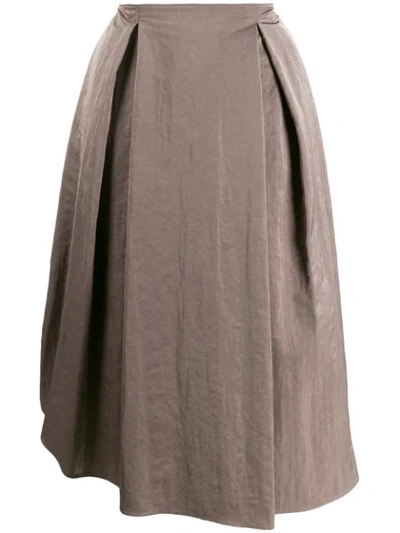 Shop Fabiana Filippi A-line Midi Skirt In Brown