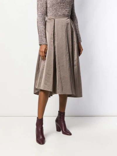 Shop Fabiana Filippi A-line Midi Skirt In Brown