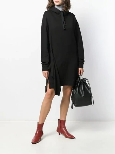 Shop Mcq By Alexander Mcqueen Hooded Jumper Dress In Black