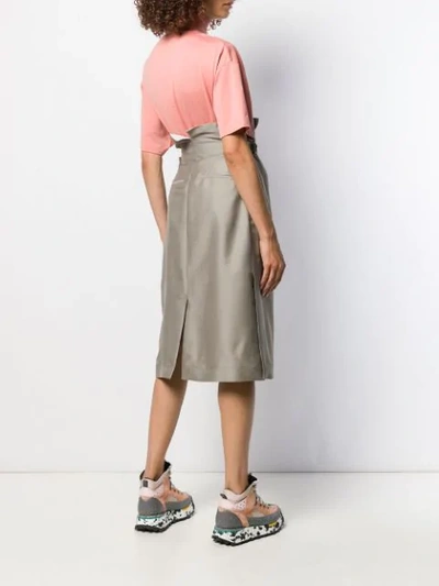 Shop Acne Studios Paper-bag Skirt In Neutrals