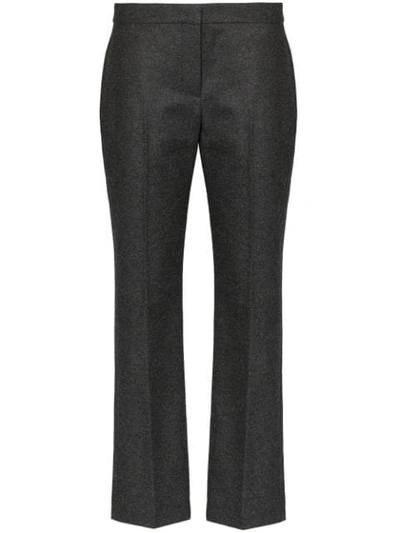 Shop Alexander Mcqueen Mid-rise Tailored Trousers In Grey