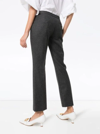 Shop Alexander Mcqueen Mid-rise Tailored Trousers In Grey