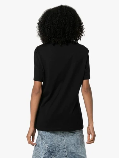 Shop Versace Donatella Graphic Print T-shirt In Black