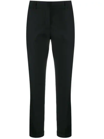 Shop Piazza Sempione Cropped Tailored Trousers In Black