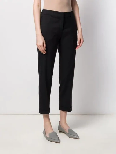 Shop Piazza Sempione Cropped Tailored Trousers In Black