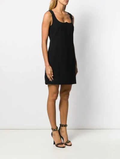 Shop Versace Medusa Safety Pin Dress In Black