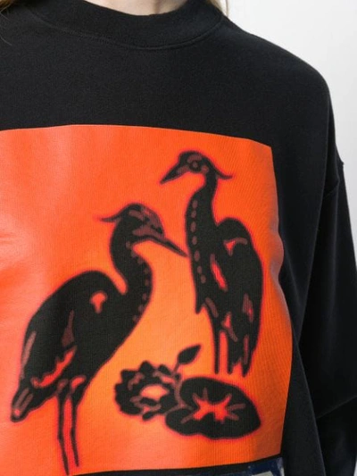 Shop Heron Preston Heron Print Sweatshirt In Black
