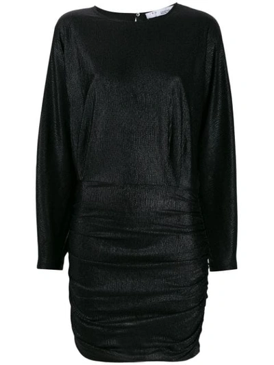 Shop Iro Wet Look Mini Dress In Bla01 Black