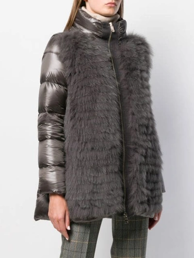 Shop Herno Fur Fronted Padded Jacket In 9480