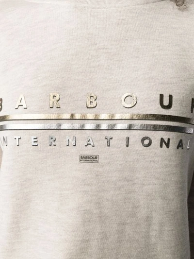 Shop Barbour Logo Print T In Neutrals