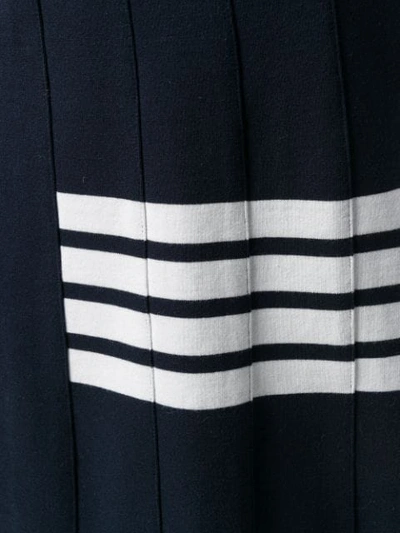 Shop Thom Browne 4-bar Stripe Pleated Skirt In Blue