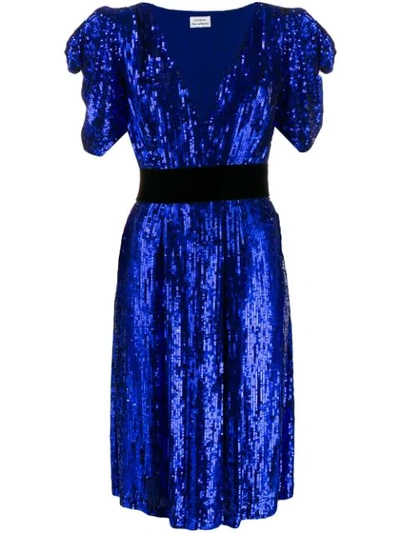 Shop P.a.r.o.s.h Goody Dress In Blue