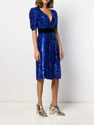 Shop P.a.r.o.s.h. Goody Dress In Blue