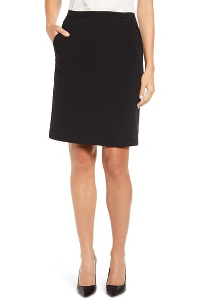 Shop Anne Klein Antonioni Crepe Skirt In Black