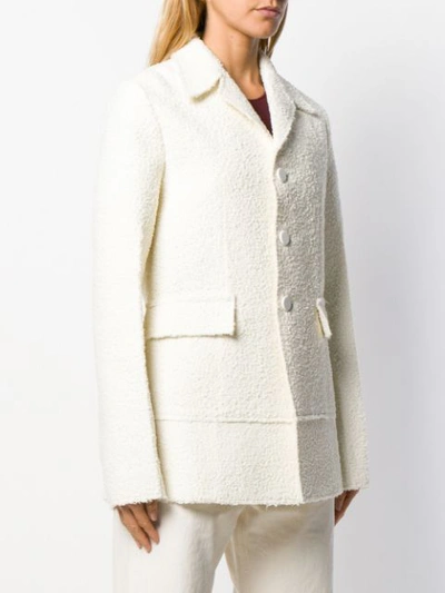 Shop Bottega Veneta Bouclé Jacket In White