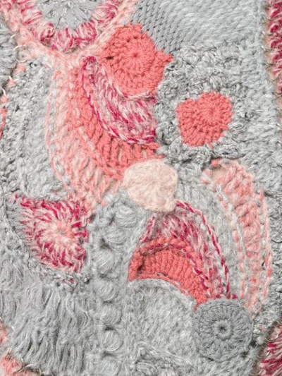 Shop Alberta Ferretti Contrast Knit Sweater In 1426 Grey