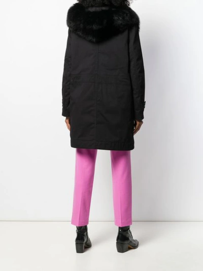 Shop Ermanno Scervino Padded Hooded Rain Coat In Black