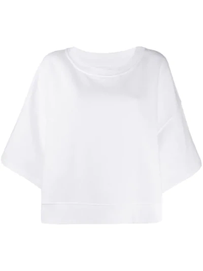 Shop Maison Margiela Oversized Sweatshirt In 100 Optic White