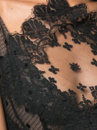 Shop Oscar De La Renta Lace Embroidered Evening Gown In Black