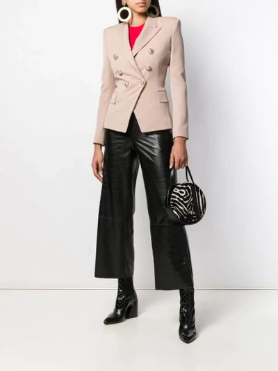 Shop Balmain Classic Tailored Blazer In Neutrals