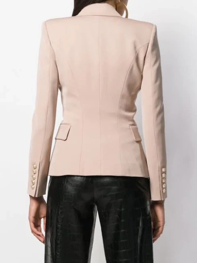 Shop Balmain Classic Tailored Blazer In Neutrals