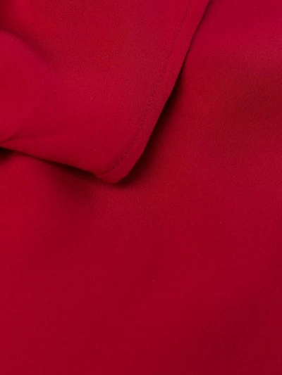 Shop Emporio Armani Classic Silk Blouse In Red