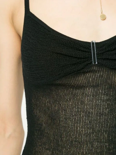 Shop Dion Lee Crepe Knit Tank Top In Black