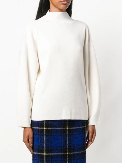 Shop Aspesi Drop Shoulder Sweater - Neutrals