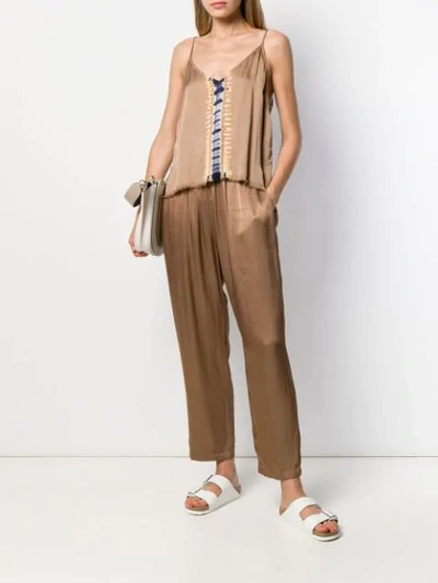 Shop Raquel Allegra Ankle Trousers In Brown