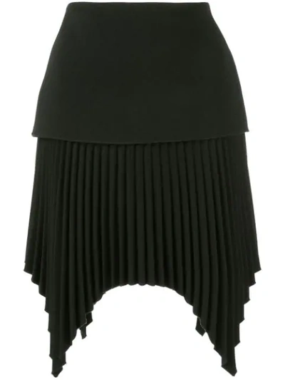 Shop Dion Lee Pleated Mini Skirt In Black