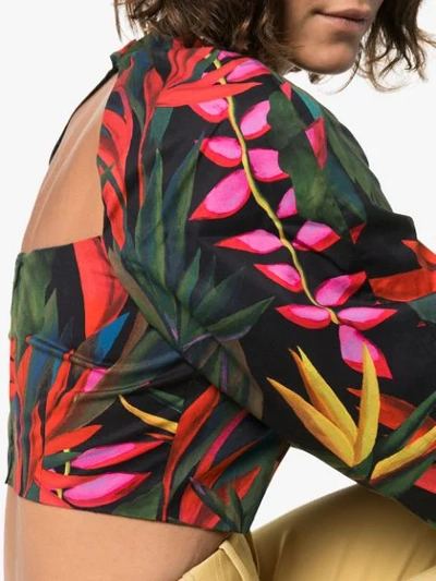 Shop Mara Hoffman Cropped-oberteil Mit Blumenmuster In Multicolour