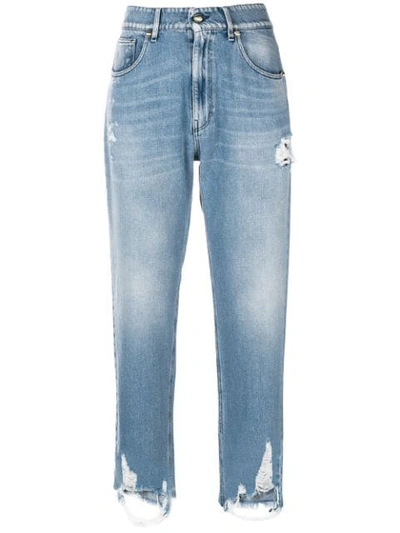Shop Genny Jeans In Distressed-optik In Blue