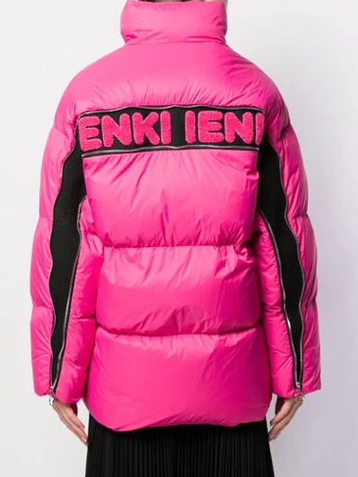 Shop Ienki Ienki Logo Patch Padded Jacket In Pink