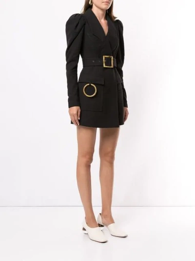 Shop Acler Alameda Blazer Mini Dress In Black