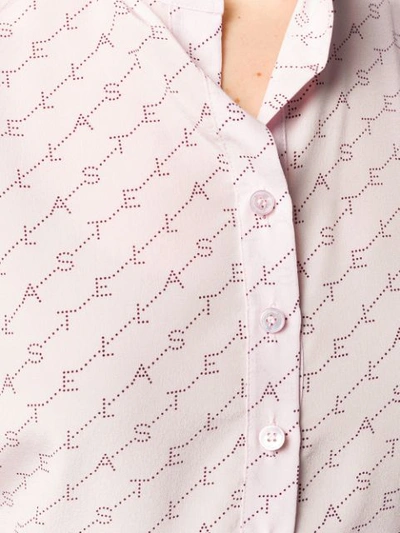 Shop Stella Mccartney Hemd Mit Diagonalen Streifen In 6901 Pale Pink