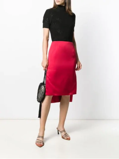 Shop N°21 Step Hem Skirt In Red