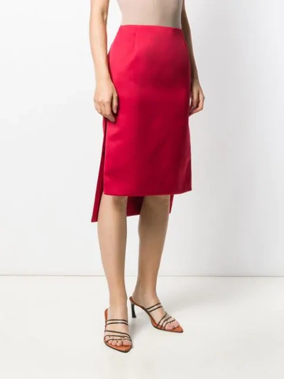 Shop N°21 Step Hem Skirt In Red