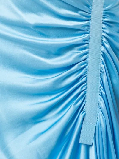 Shop Christopher Esber Ruched Midi Skirt In Blue