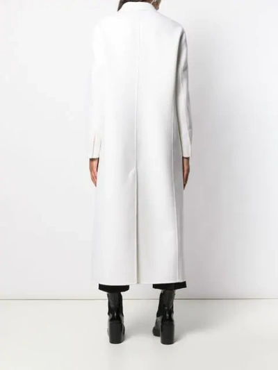 Shop Valentino Long Single-breasted Coat In White