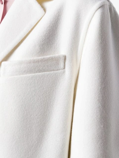 Shop Valentino Long Single-breasted Coat In White