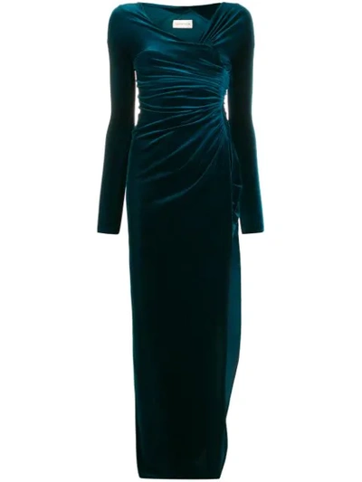 Shop Alexandre Vauthier High-low Hem Dress In Cobalt