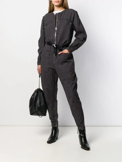 Shop Isabel Marant Étoile Leiko Boiler Jumpsuit In 02fk Black