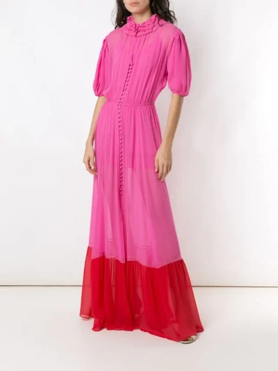 Shop Andrea Bogosian Poli Couture Silk Gown In Pink