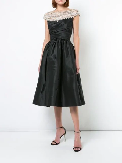 Shop Marchesa Faux Pearl In Black